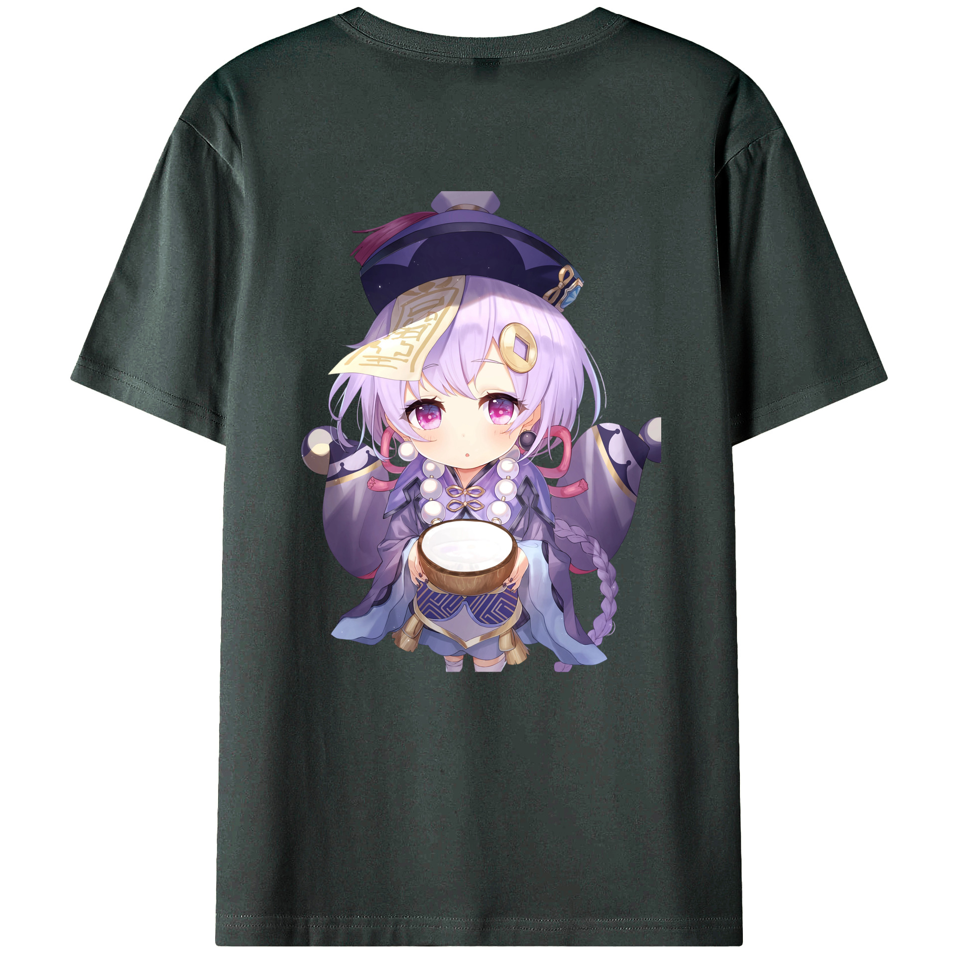 げんし神 七七 なな  genshin Nana 綿100％ メンズ半袖Tシャツ（バックプリント） 通気性